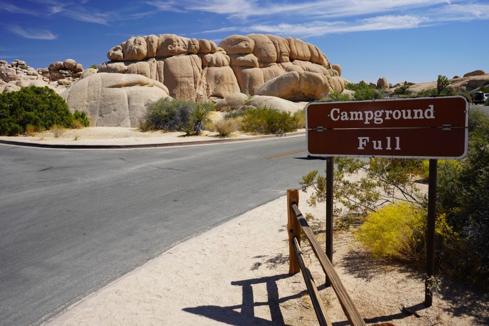 Signage of Campground along the road
