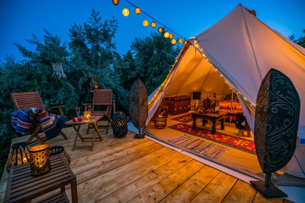 Glamping - luxury comfort camping in nature