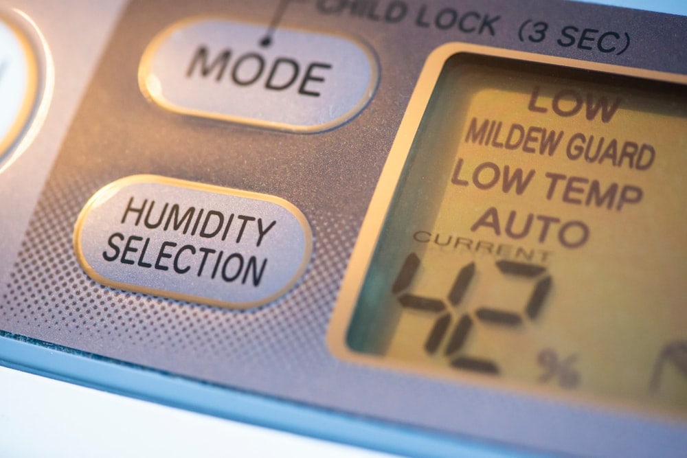 Close up look of a dehumidifier