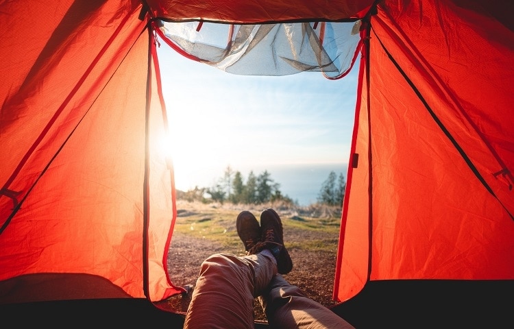 alone in the tent