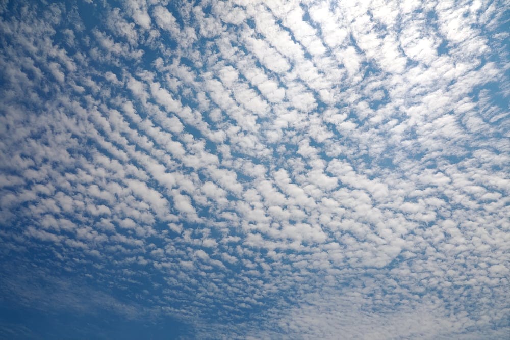 Cirrocumulus Cloud in blue sky