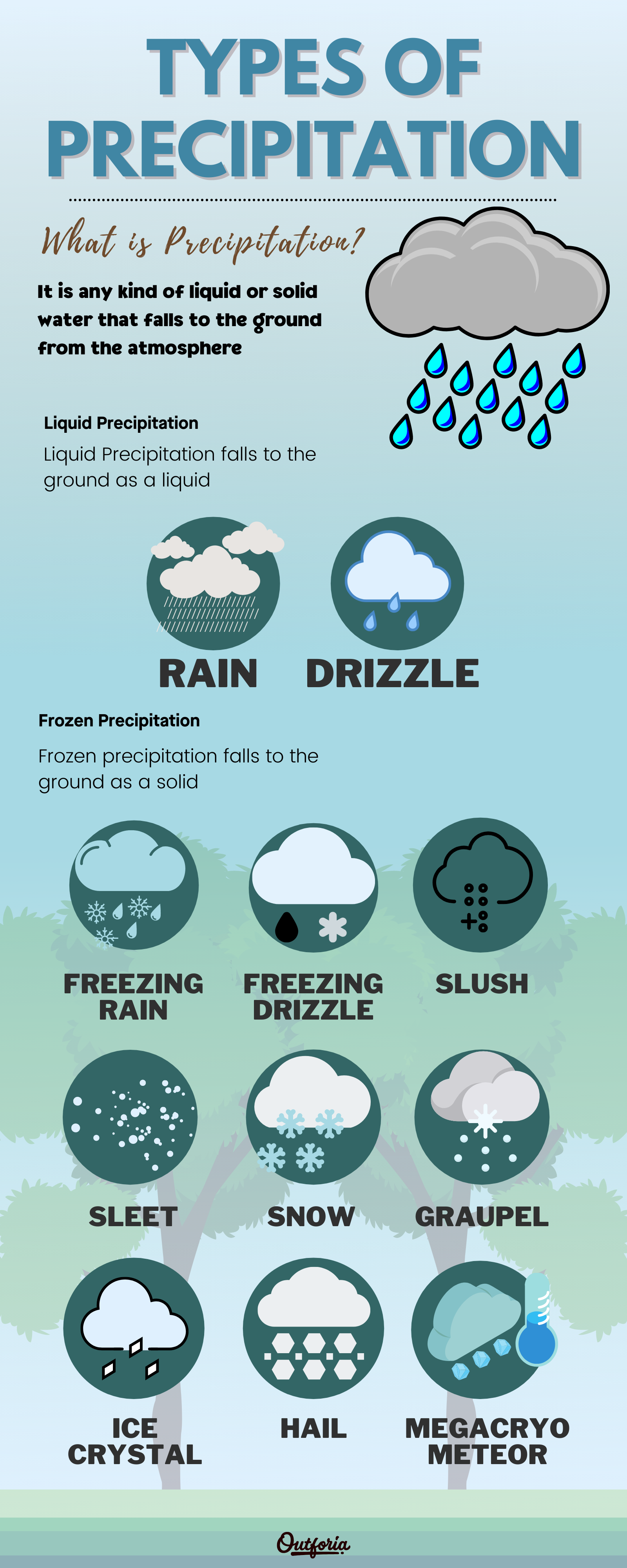 infographic about types of precipitation