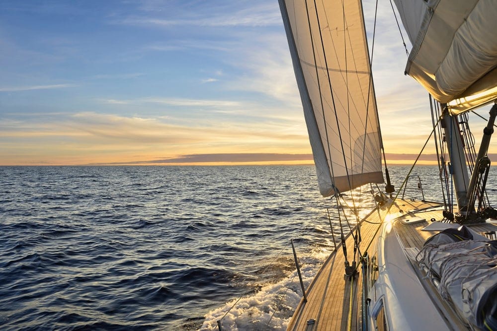boat sailing in the ocean