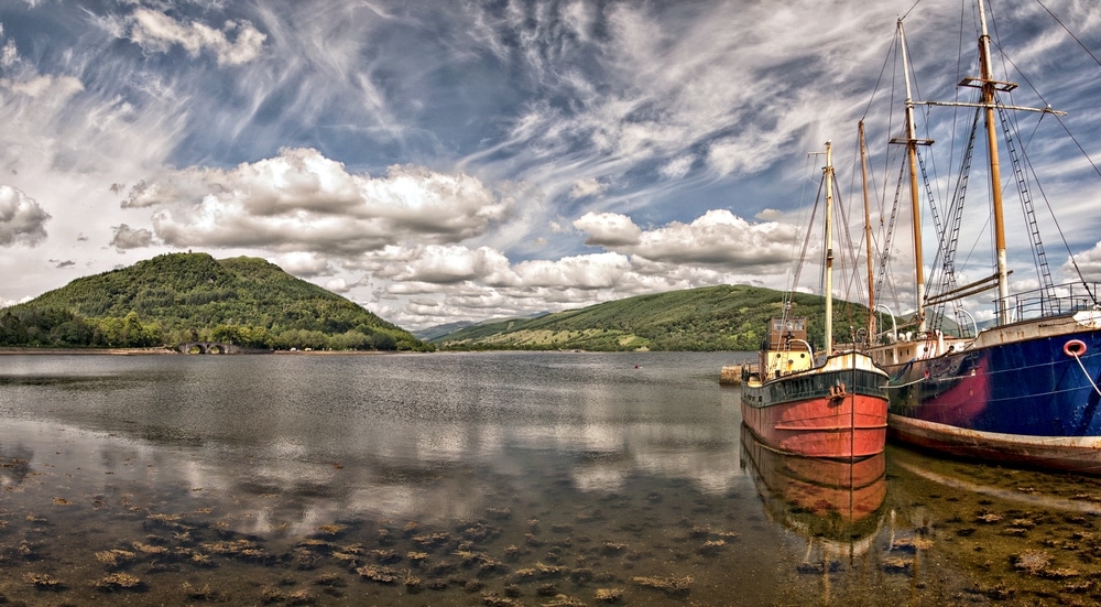 Two boats on the scenic location of Loch Fyne