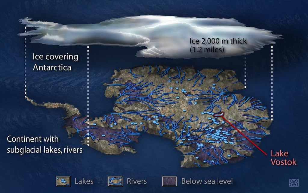 illustration about subglacial lake