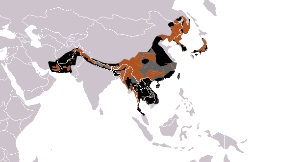 Map of black bear areas