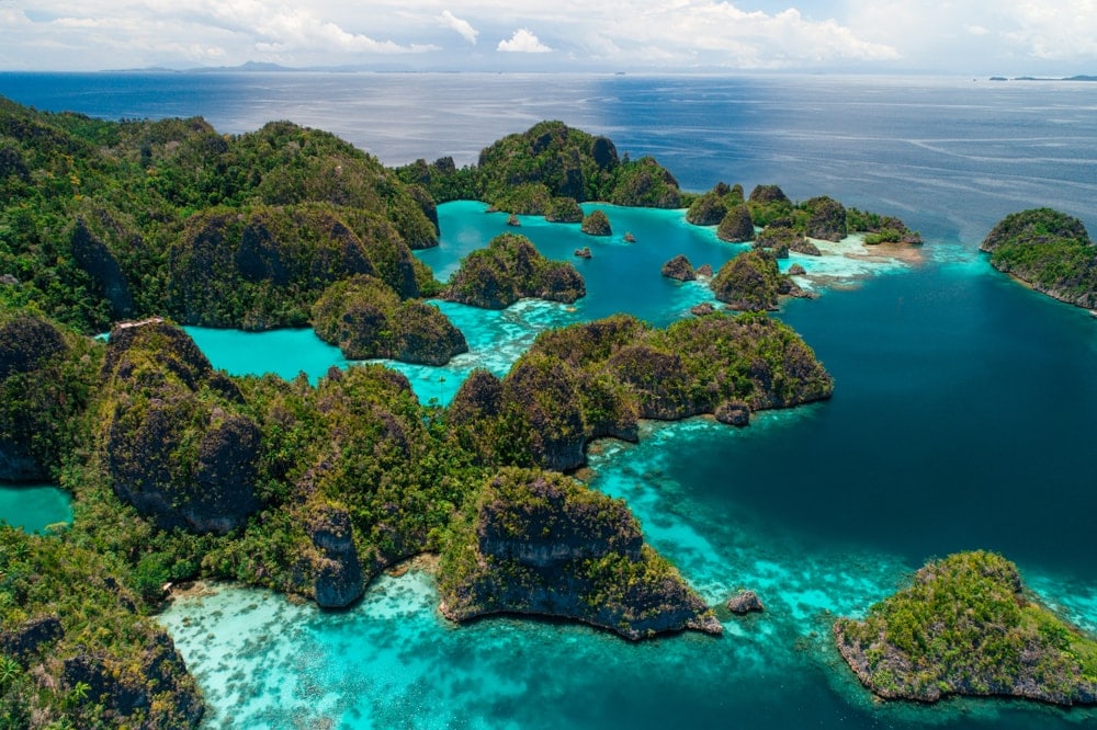 Archipelago coastal landform in Indonesia