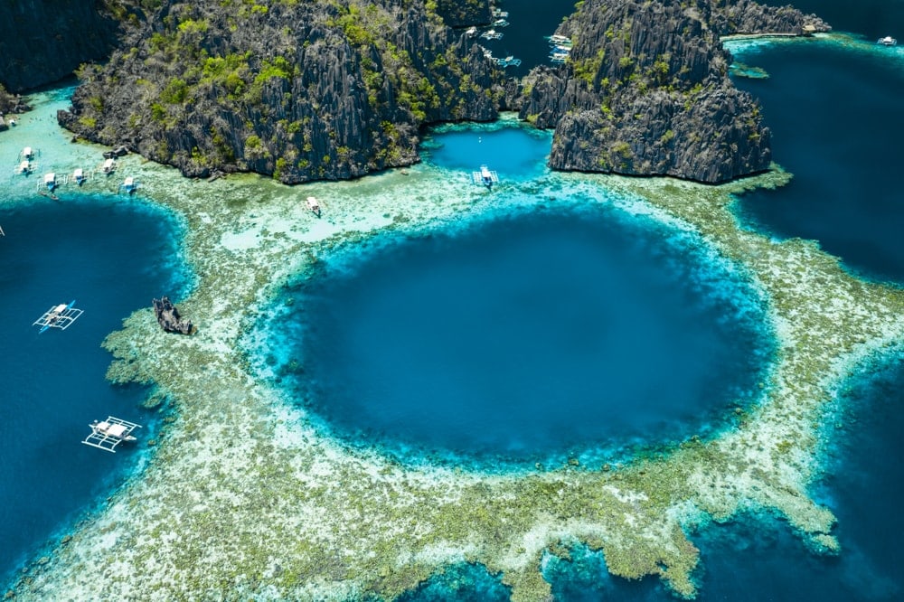 Lagoon coastal landform in Philippines