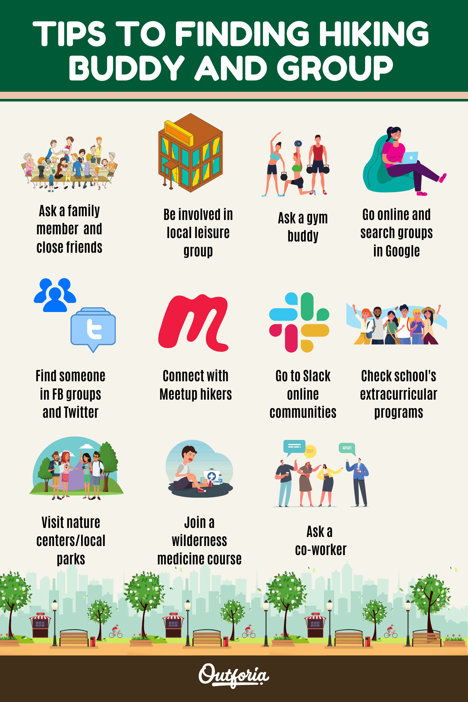infographic about finding a hiking buddy