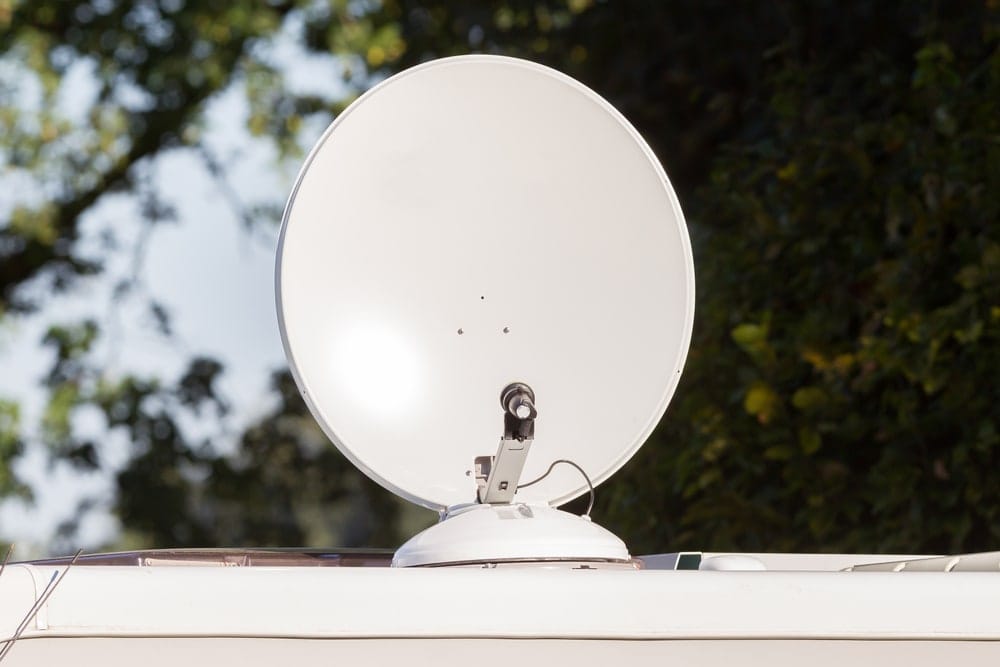 Satellite wifi on the RV roof