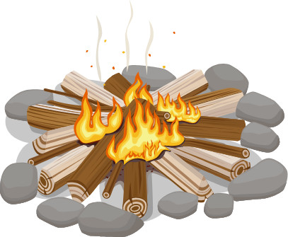 Icon of a star campfire