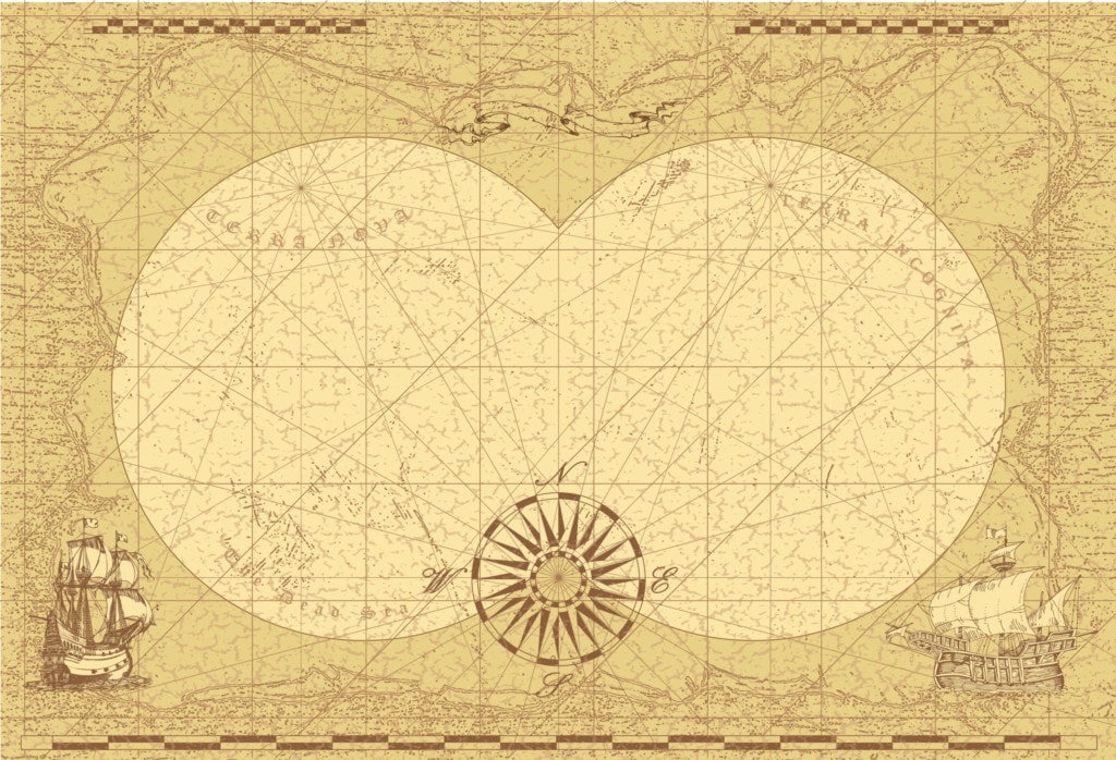 Navigational map Air traffic world Map