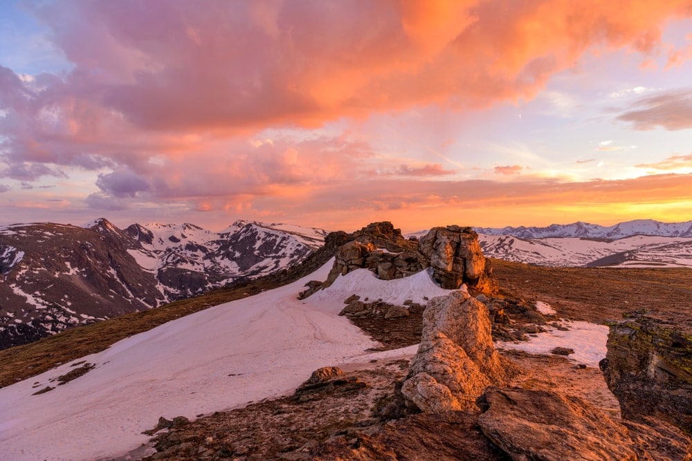 Mt. Ida moutaintop view during sunset