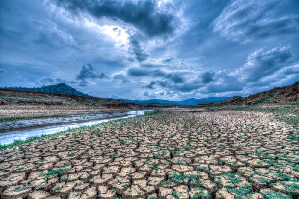 Broken field due to climate change