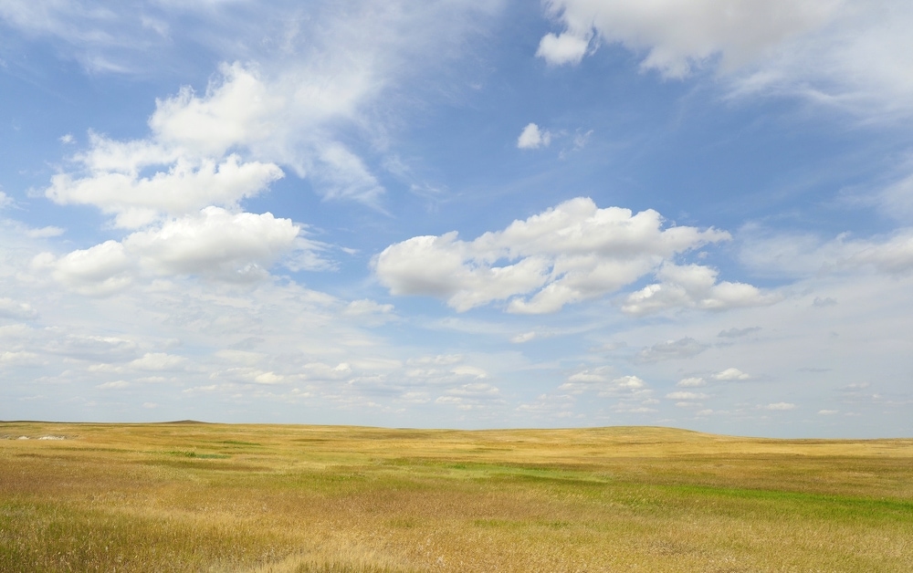 Clouds and plain terrain