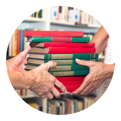 Sharing books icon