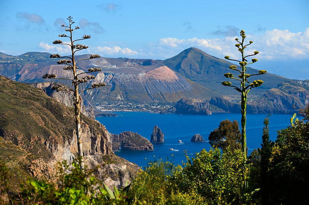 West coast island with mountain on the back