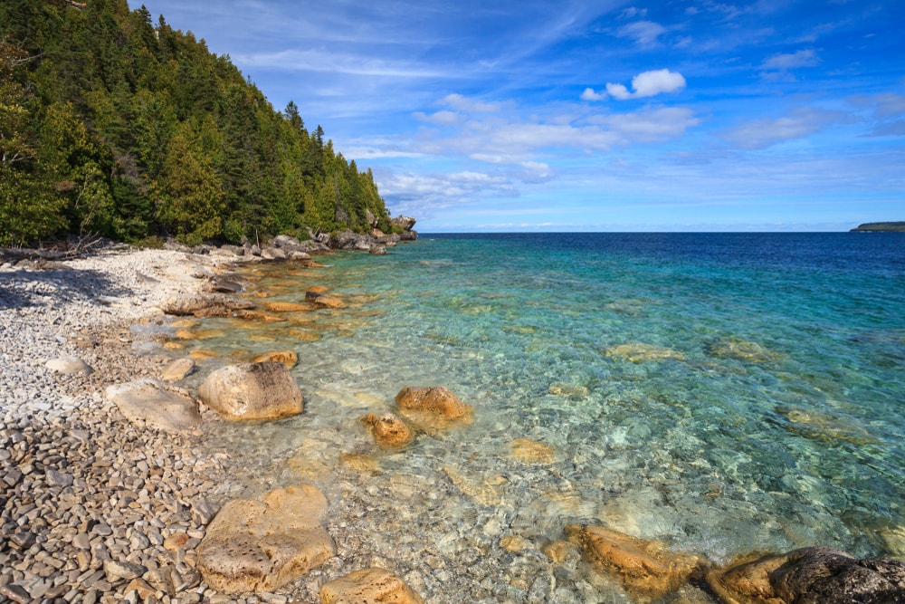 Landscape view of Lake Huron of Michigan