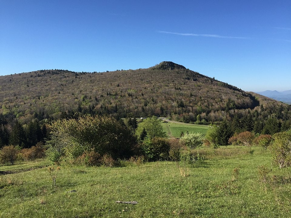 Lower view of Haw Orchard Mountain in Virginia