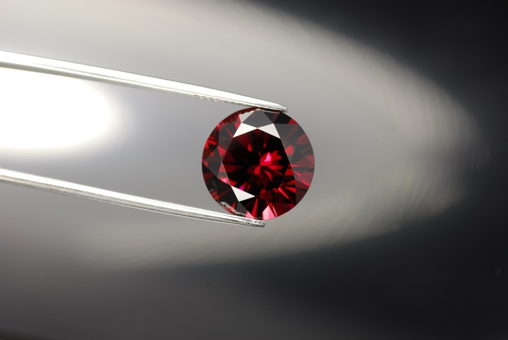 Round faceted, custom cut Natural rhodolite garnet gemstone