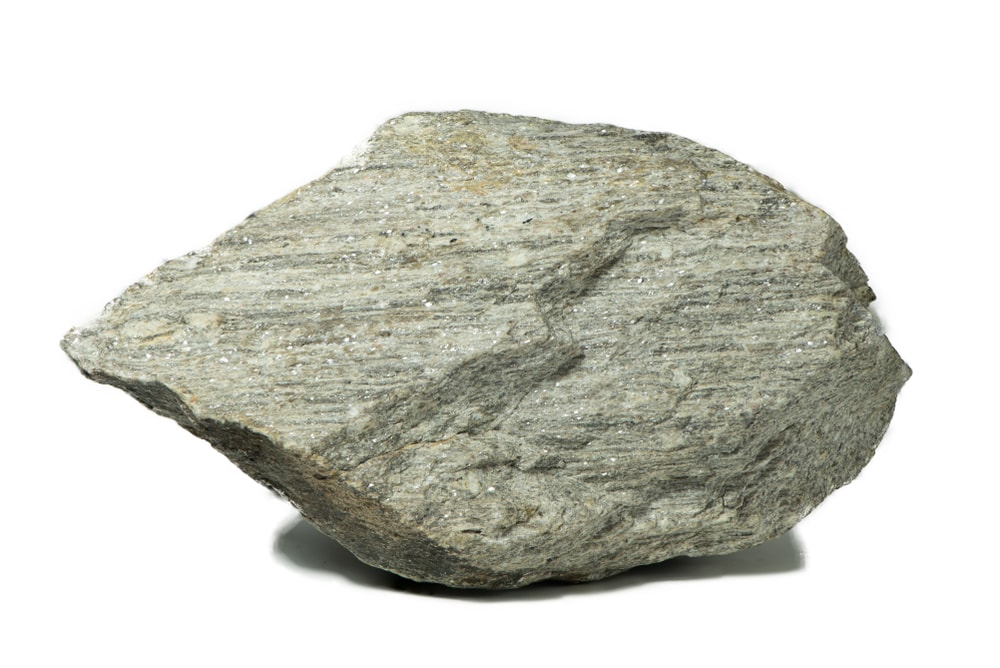 Schist on white background