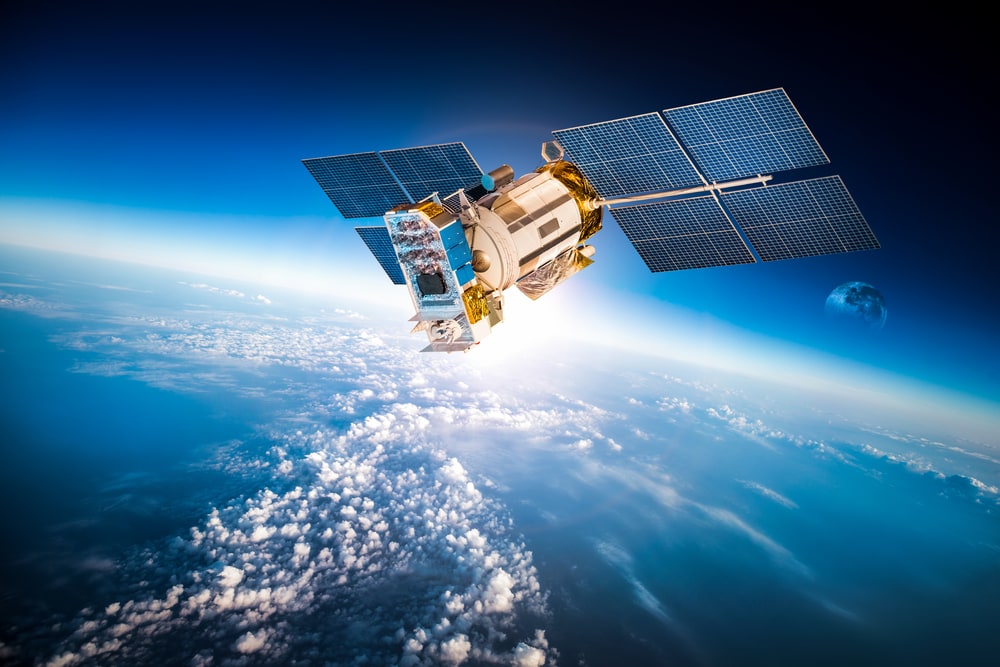 image of a satellite orbiting the Earth