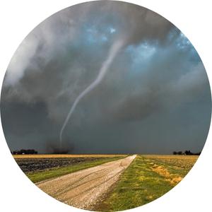 a rope tornado on a plain