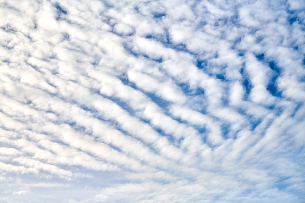 Cirrocumulus Clouds seen like an ocean waves