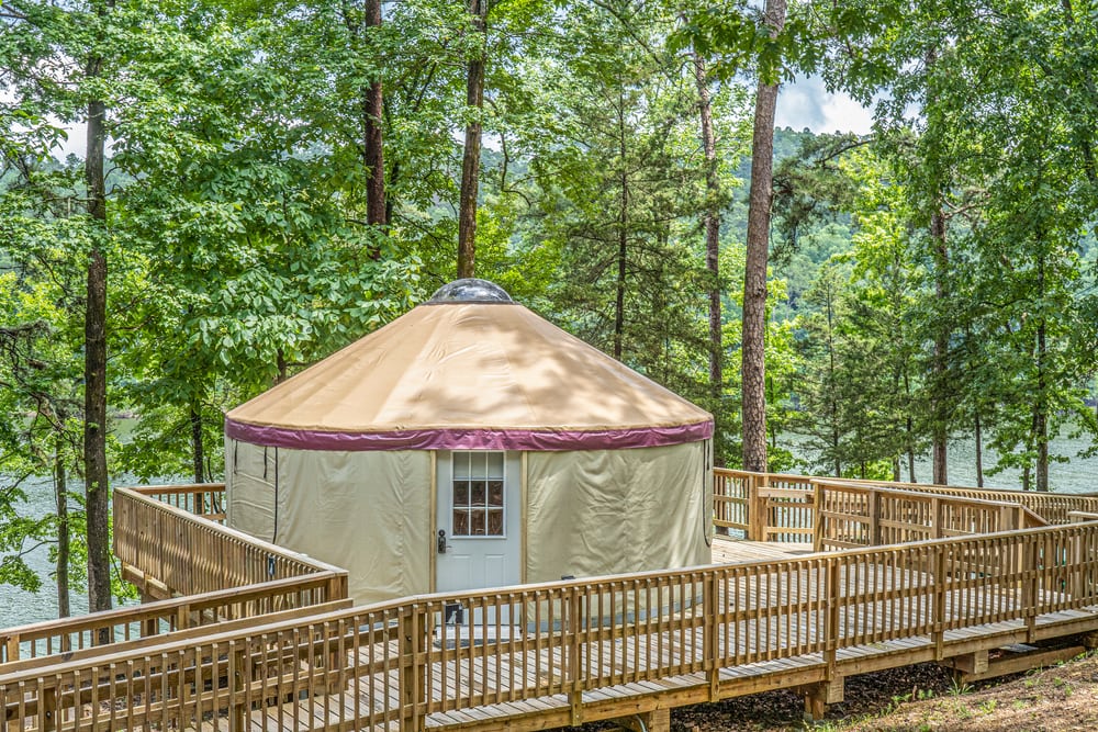 Yurt beside the lake