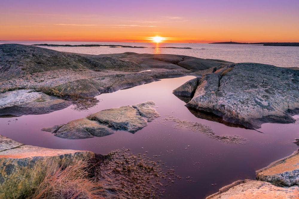 Fjord shot during sunset