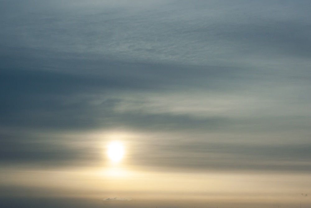 Altostratus clouds with the sight of sun