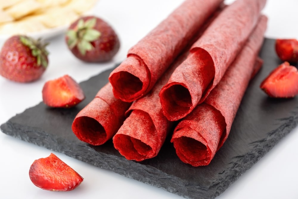 dried strawberry fruit leather