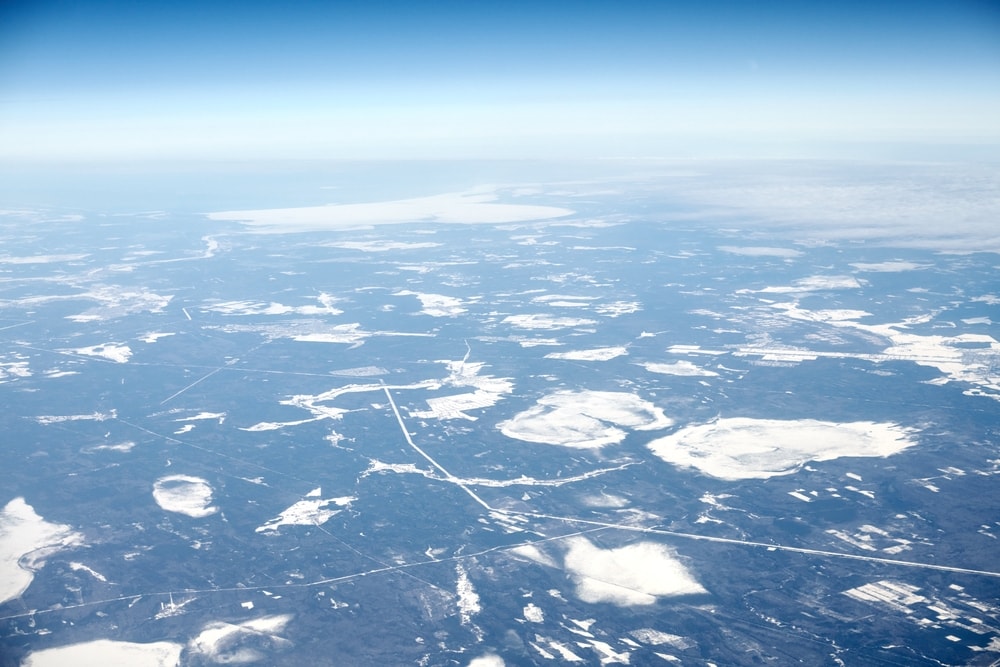 View of the clouds from the plane