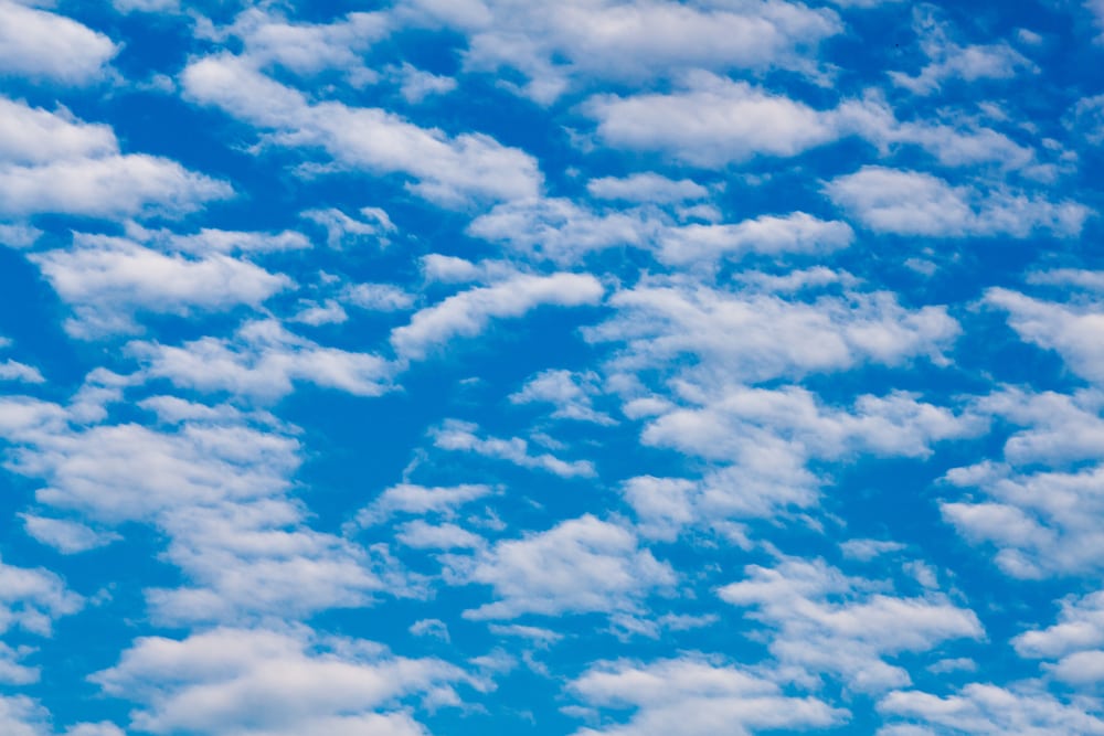 Stratus clouds on blue skies