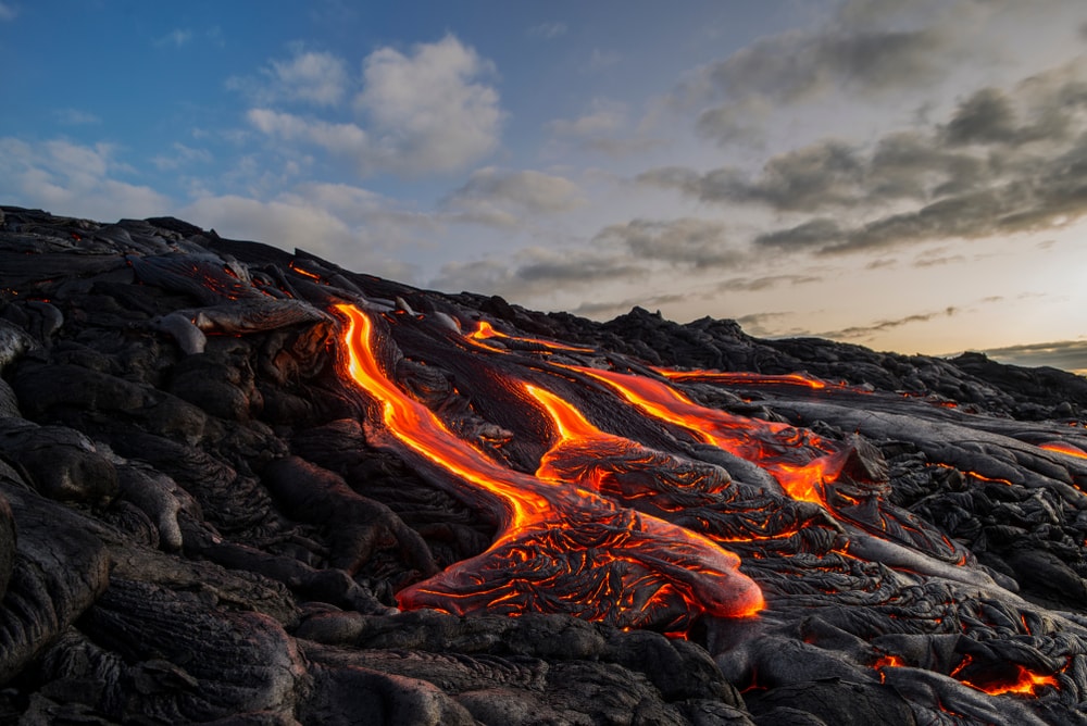 image of a lava flowing