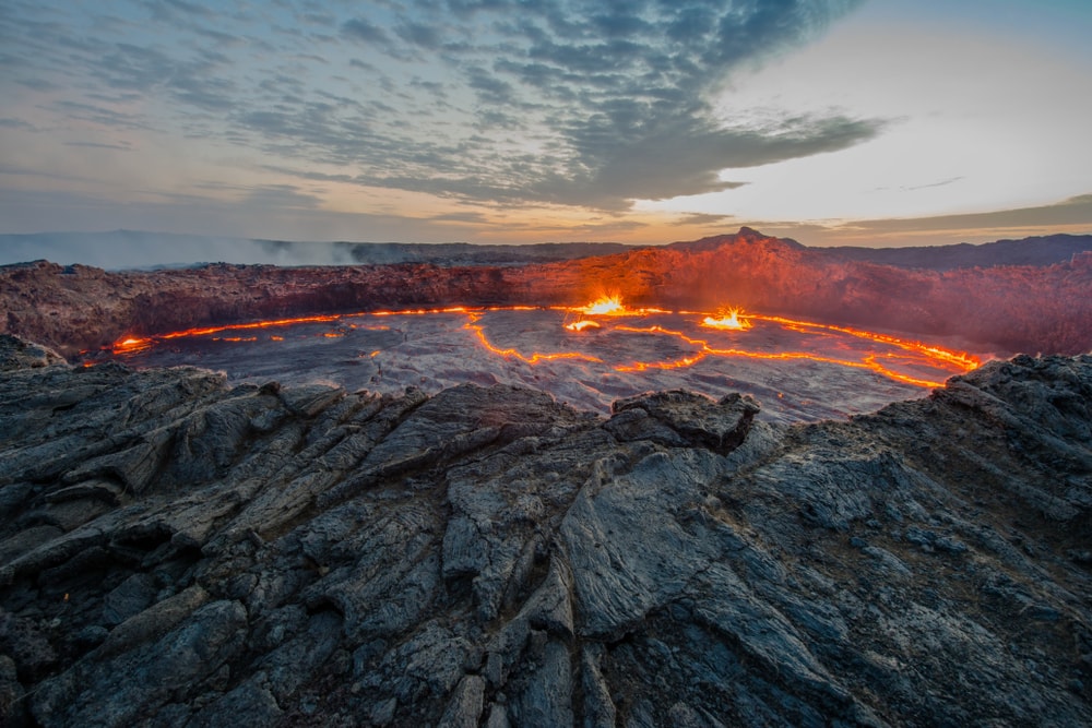 view of the Erta Ale volcano