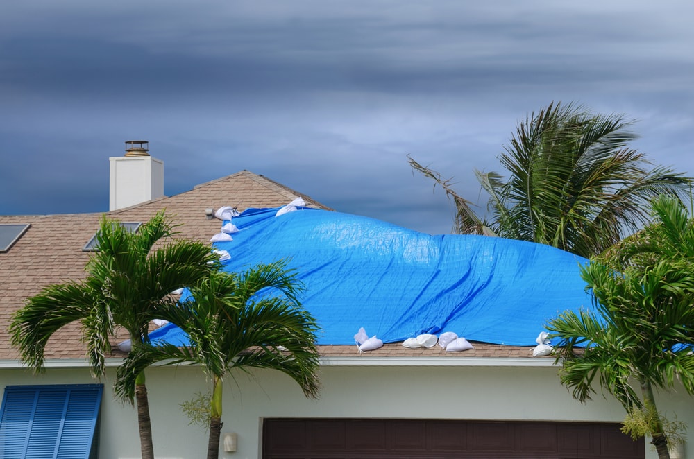 House getting ready for an upcoming hurricane