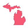 Michigan map icon