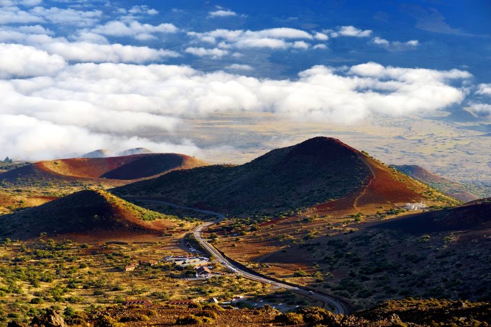 Aerial view of Mauna Loa volcano