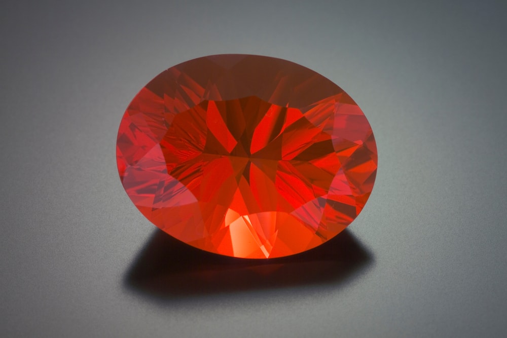 Mexican Fire Opal laying on gray table