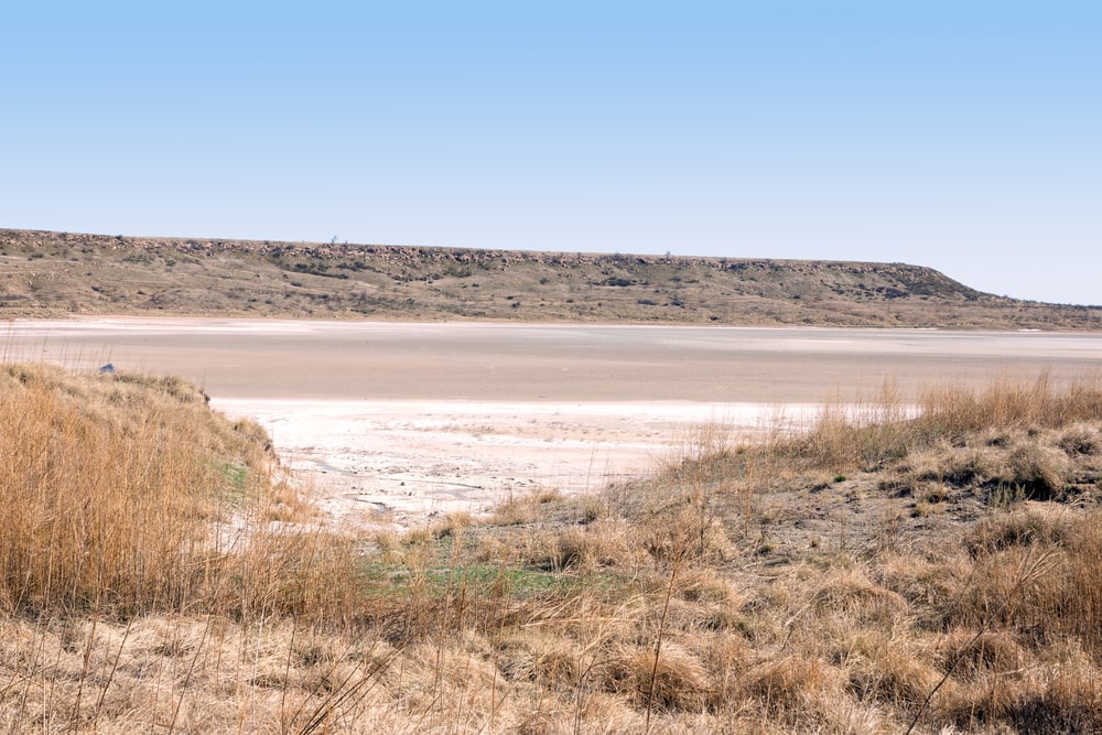 Lower Goose Lake in spring. Muleshoe National Wildlife Refuge, Texas, US