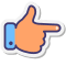 hand pointing to the right icon