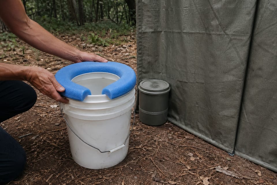 DIY Camping Toilet Cover