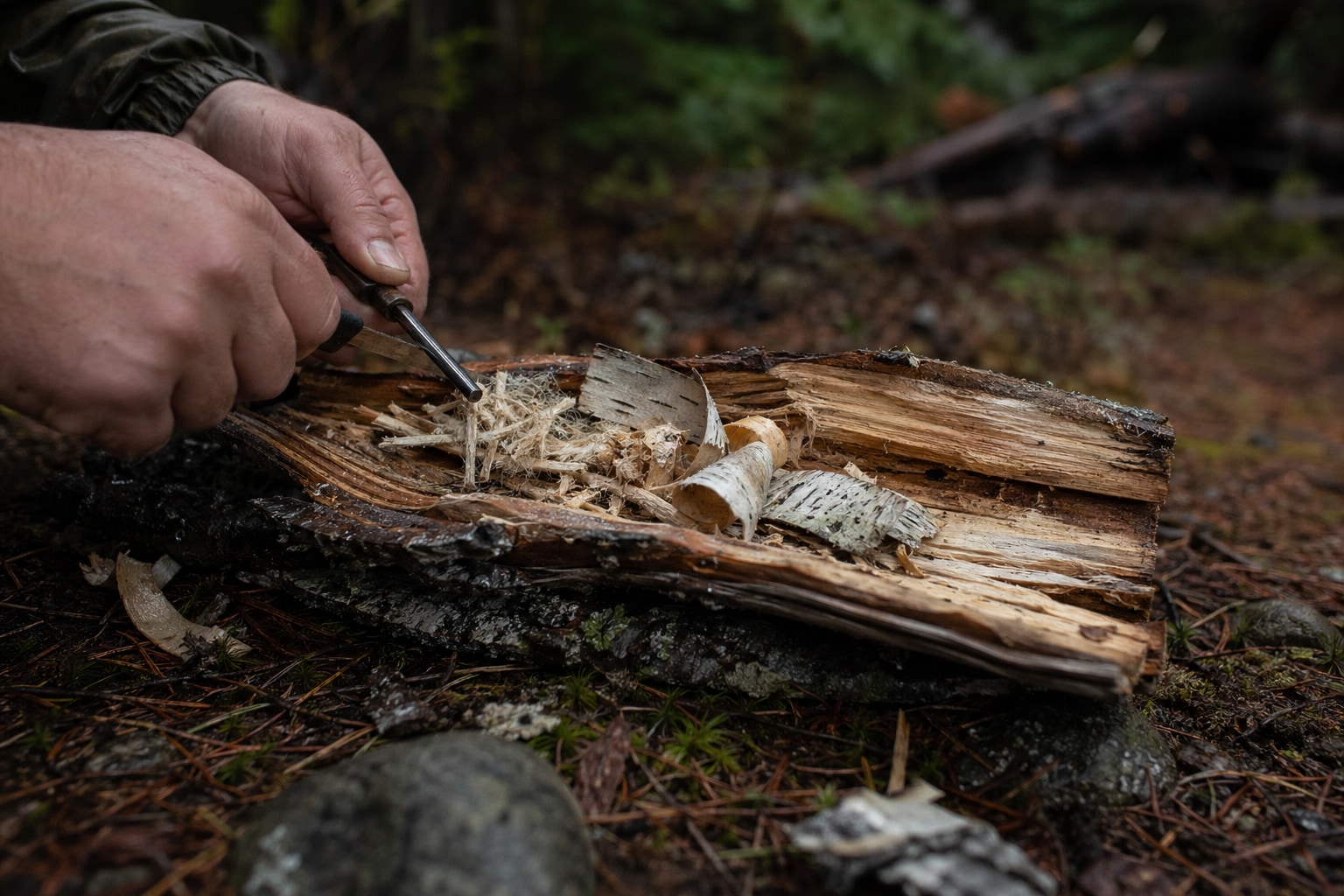 How to start a fire with wet wood featured image
