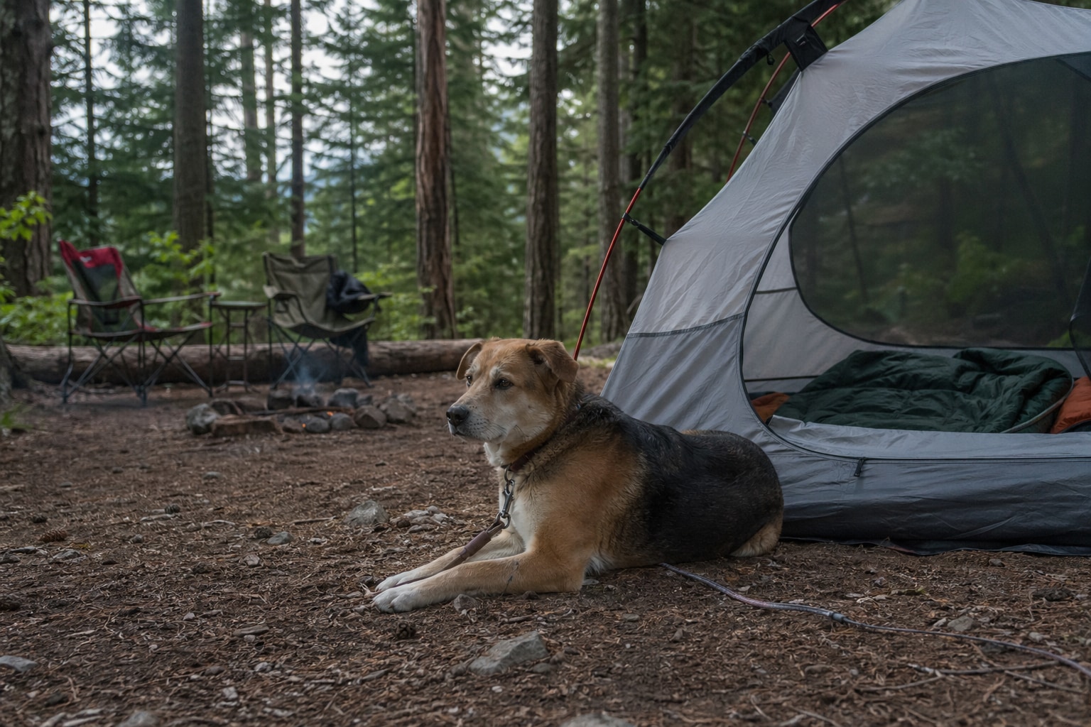 Dog Camping for the First Time Cover
